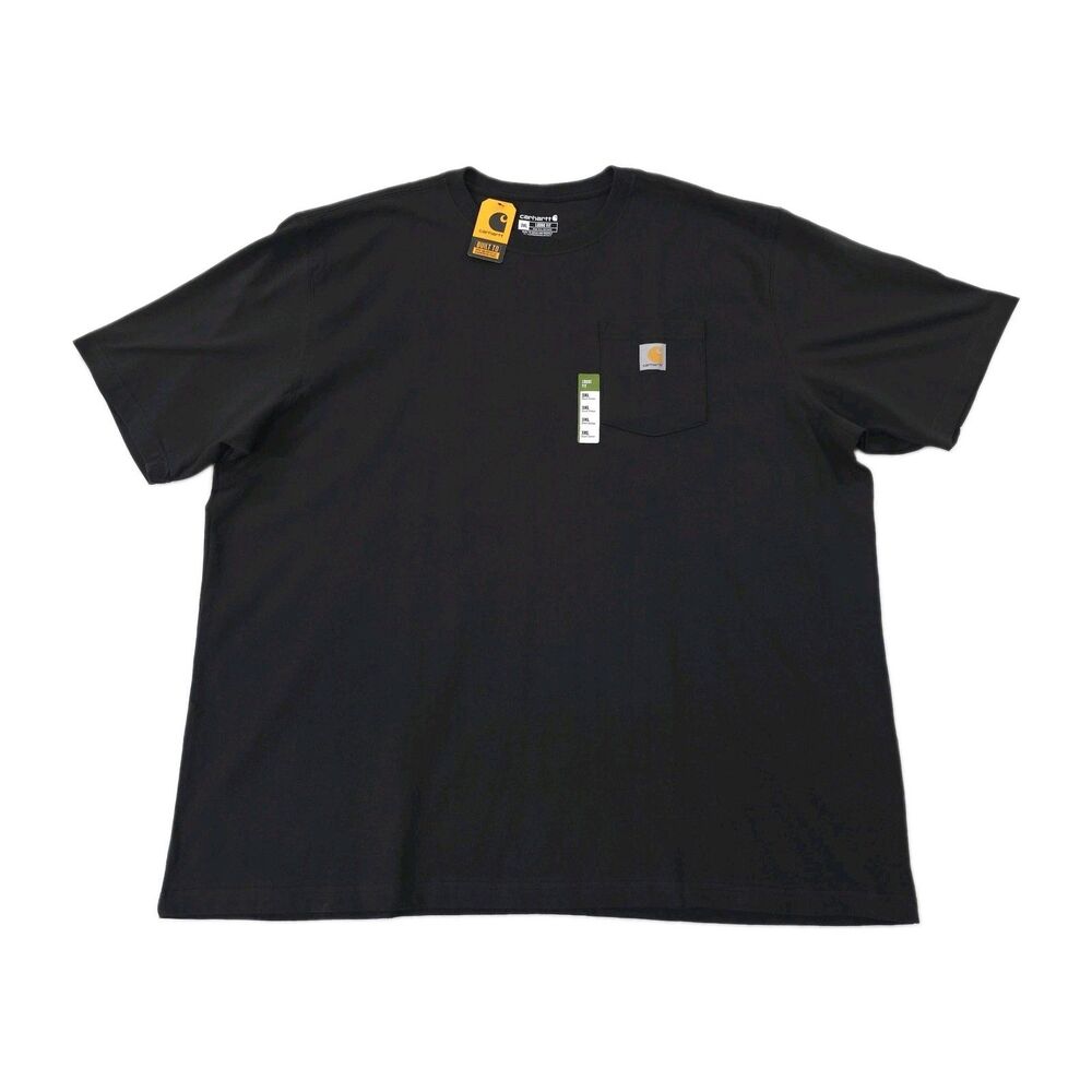 Carhartt Shirt Mens 3XL Black K87 Loose Fit Pocket Workwear T-Shirt Short Sleeve